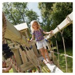 Wooden Bridge with Towing Ropes 65x240cm KBT