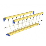 Wooden Bridge with Towing Ropes 65x240cm KBT