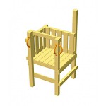 Wooden Slide Platform Module 75x75x150(H)cm KBT-Blue Rabbit | Playgrounds & Swings Slide Platform Module 75x75x150(H)cm KBT-Blue Rabbit