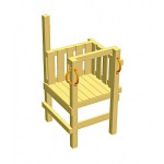 Wooden Slide Platform Module 75x75x150(H)cm KBT-Blue Rabbit | Playgrounds & Swings Slide Platform Module 75x75x150(H)cm KBT-Blue Rabbit