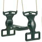 Swinging Plastic Duo Seat Dark Green Color Swinging Plastic Duo Seat Dark Green Color - Plastic Seats-Swings