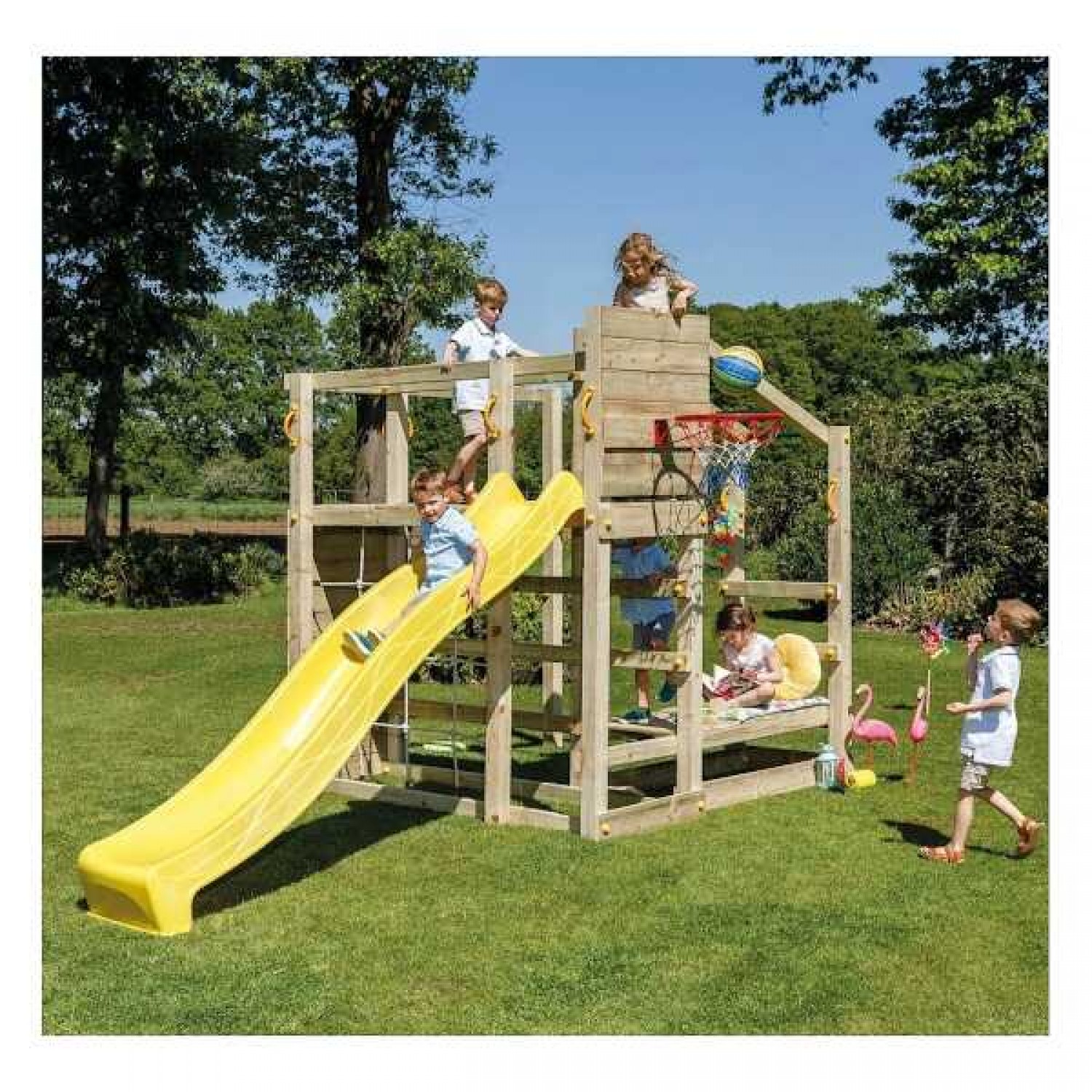 Crossfit Playground Tower Set - Slide Height 150cm Crossfit Playground Tower Set - Slide Height 150cm - Wooden Children's Toys & Constructions