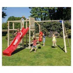 Crossfit Playground Tower Set - Slide Height 150cm with Swing Module | Wooden Children's Toys & Constructions