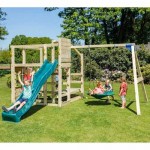 Crossfit Playground Tower Set - Slide Height 150cm Crossfit Playground Tower Set - Slide Height 150cm with Swing Module | Wooden Children's Toys & Constructions