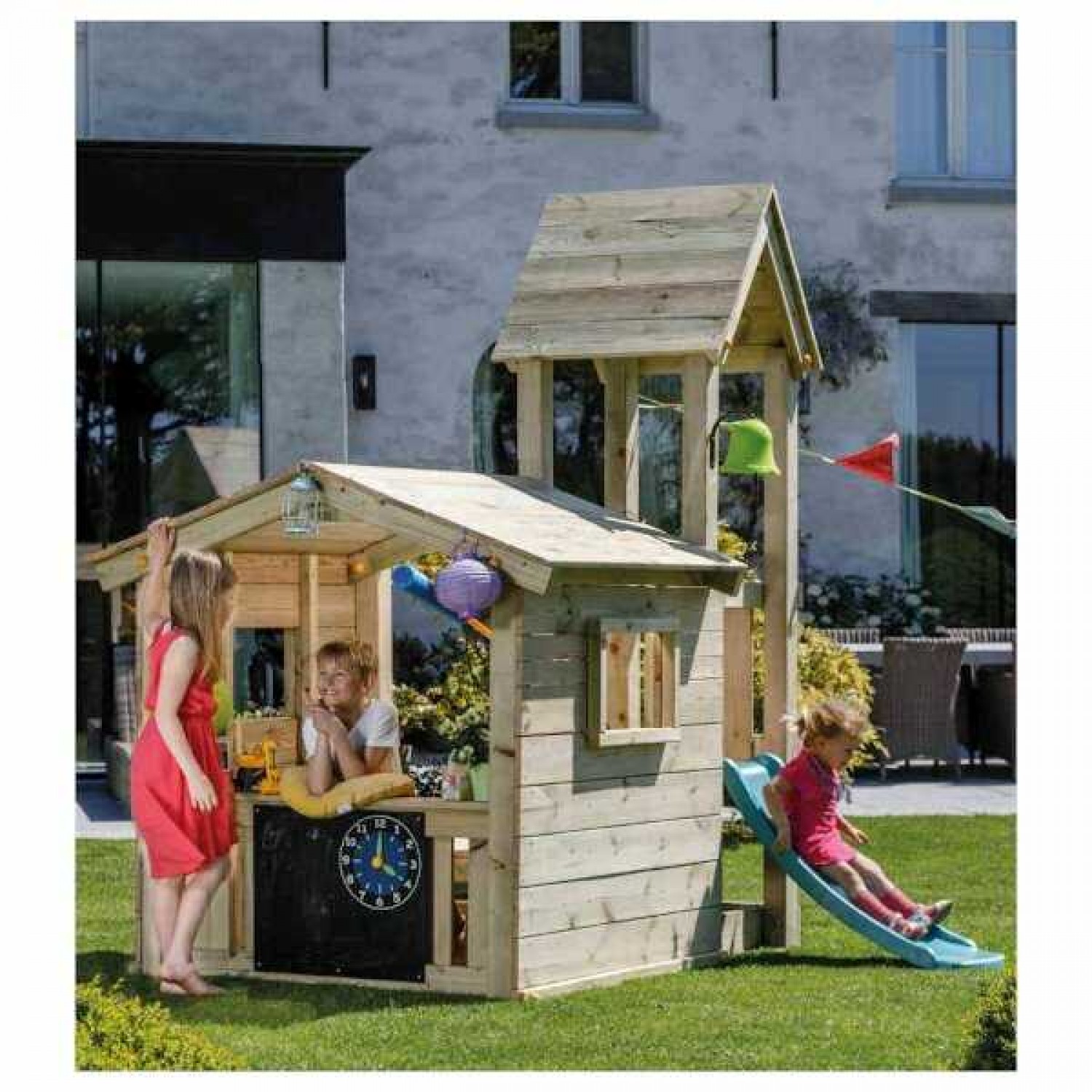 Lookout Playground Tower Set - Slide Height 60cm | Wooden Children's Toys & Constructions Lookout Playground Tower Set - Slide Height 60cm