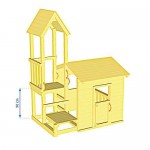 Lookout Playground Tower Set - Slide Height 90cm | Wooden Children's Toys & Constructions Lookout Playground Tower Set - Slide Height 90cm