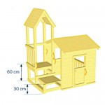 Lookout Playground Tower Set - Slide Height 60cm | Wooden Children's Toys & Constructions Lookout Playground Tower Set - Slide Height 60cm