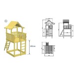 Ξύλινος Παιδικός Πύργος Pagoda με Ύψος Τσουλήθρας 150cm & Προέκταση | Ξύλινα Παιδικά Παιχνίδια Ξύλινος Παιδικός Πύργος Pagoda 150cm & Προέκταση