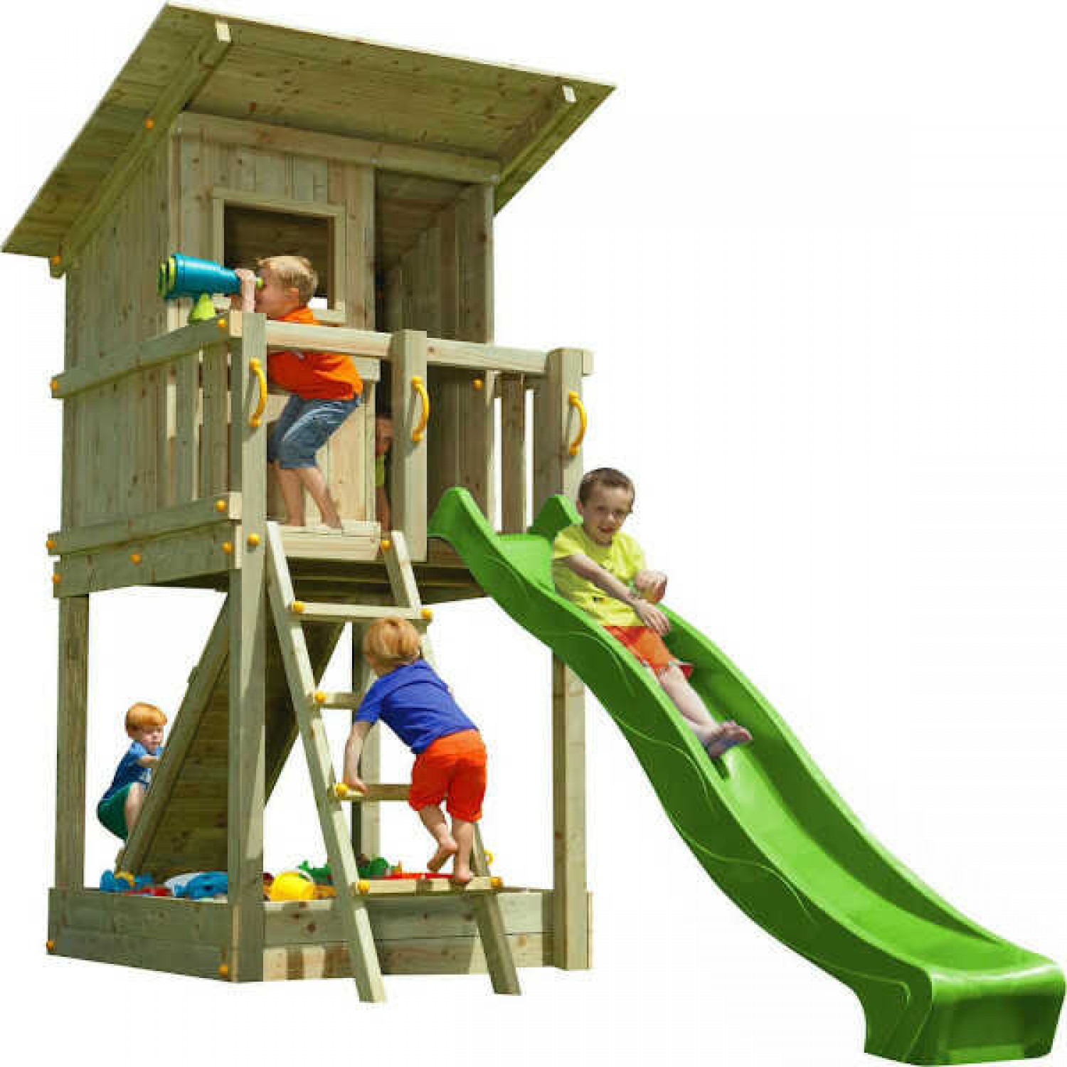 Ξύλινος Πύργος Beach Hut 150cm Blue Rabbit | Παιδική Χαρά
