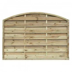 Wooden Blind Panel Convex 120(H) x 180cm - Slatted Fence Panel