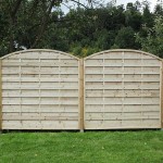 BliWooden nd Panel Convex 180(H) x 90cm - Slatted Fence Panel Blind Panel Convex 180(H) x 90cm - Profile Panels