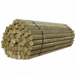 Ξύλινος Πάσσαλος για Ομπρέλα Παραλίας Ø8 x 300cm Εμποτισμένου Ξύλου (Χωρίς Μύτη) - Εμποτισμένοι Στρογγυλοί Πάσσαλοι 