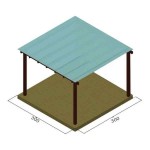Ξύλινη Πέργκολα 300x300cm Εμποτισμένης Ξυλείας με Πολυκαρμπονικό - Ξύλινες Πέργκολες με Σκίαση Πολυκαρμπονικών Φύλλων