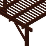 Ξύλινη Πέργκολα 300x300cm με Περσίδες 5,8x2,1cm Εμποτισμένης Ξυλείας - Ξύλινες Πέργκολες με Σκίαση Περσίδων