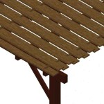 Ξύλινη Πέργκολα με Διπλή Τάβλα 400x400cm Εμποτισμένη - Ξύλινες Πέργκολες με Σκίαση από Διπλές Τάβλες