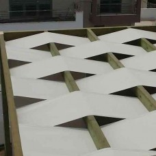 Ξύλινη Πέργκολα Εμποτισμένου Ξύλου 300x500cm με Τεντόπανο 48,3cm - Ξύλινες Πέργκολες με Σκίαση από Τεντόπανα