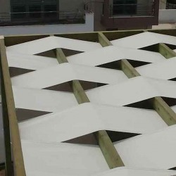 Ξύλινη Πέργκολα Εμποτισμένου Ξύλου 300x300cm με Τεντόπανο 48,3cm - Ξύλινες Πέργκολες με Σκίαση από Τεντόπανα
