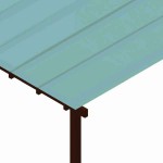 Ξύλινη Πέργκολα Τοίχου 300x300cm Εμποτισμένης Ξυλείας με Πολυκαρμπονικό - Ξύλινες Πέργκολες με Σκίαση Πολυκαρμπονικών Φύλλων