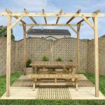 Ξύλινος Σκελετός Πέργκολας 300x300cm Εμποτισμένης Ξυλείας - Ξύλινοι Σκελετοί για Πέργκολες