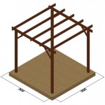 Ξύλινος Σκελετός Πέργκολας 300x300cm Εμποτισμένης Ξυλείας - Ξύλινοι Σκελετοί για Πέργκολες