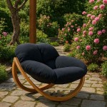 CZILLO TIGA Armchair Elegant Contrast 119x100x65cm-Cushion CZILLO TIGA Armchair Elegant Contrast 119x100x65cm & Cushion - Wooden Armchairs