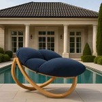 CZILLO TIGA Armchair Elegant Contrast 119x100x65cm-Cushion CZILLO TIGA Armchair Elegant Contrast 119x100x65cm & Cushion - Wooden Armchairs