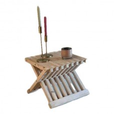 Folding Auxiliary Table-Stool X Wooden 40x40x35cm – Outdoor & Indoor Tables, Stools & Chairs