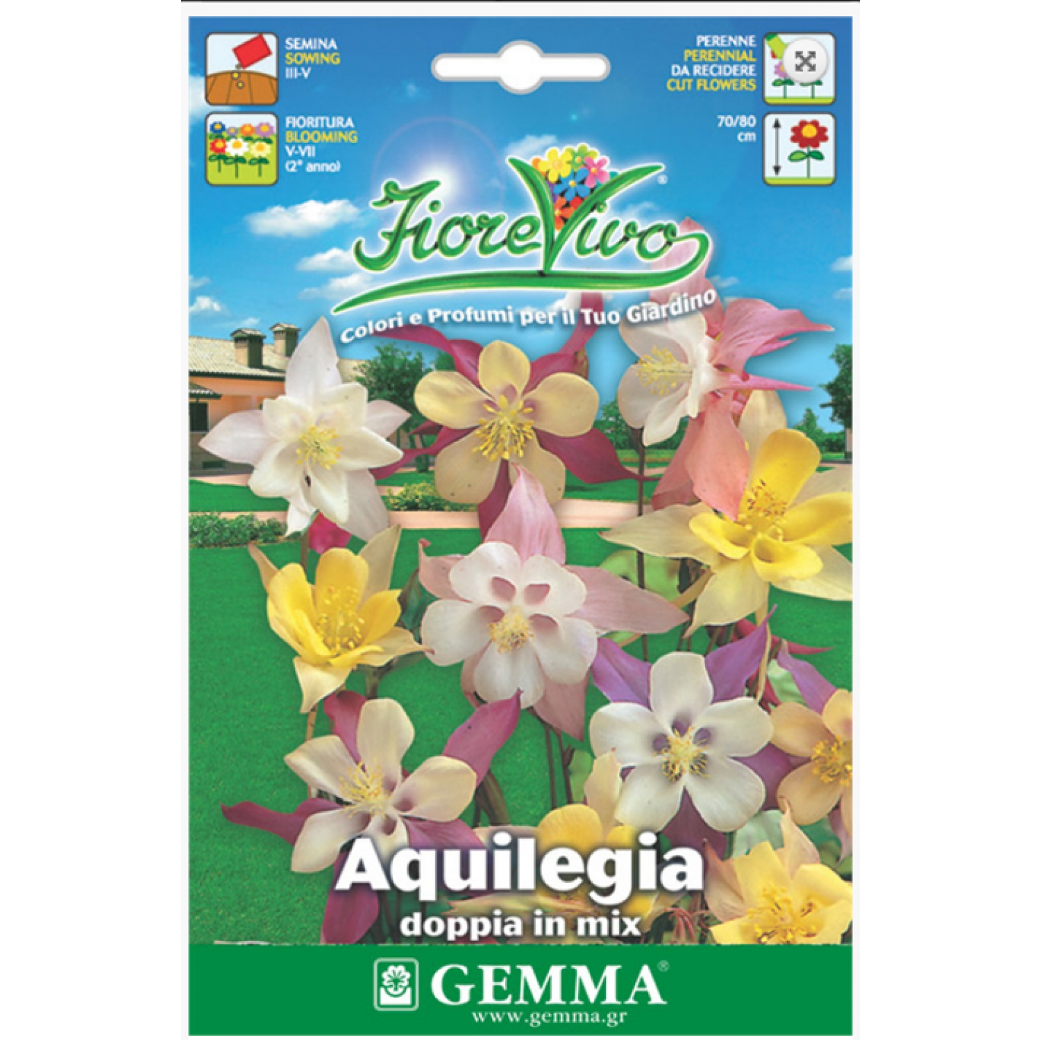 Ακουιλέγια ή Κολομπίνα 0,3g Σπόροι (Aquilegia caerulea)
