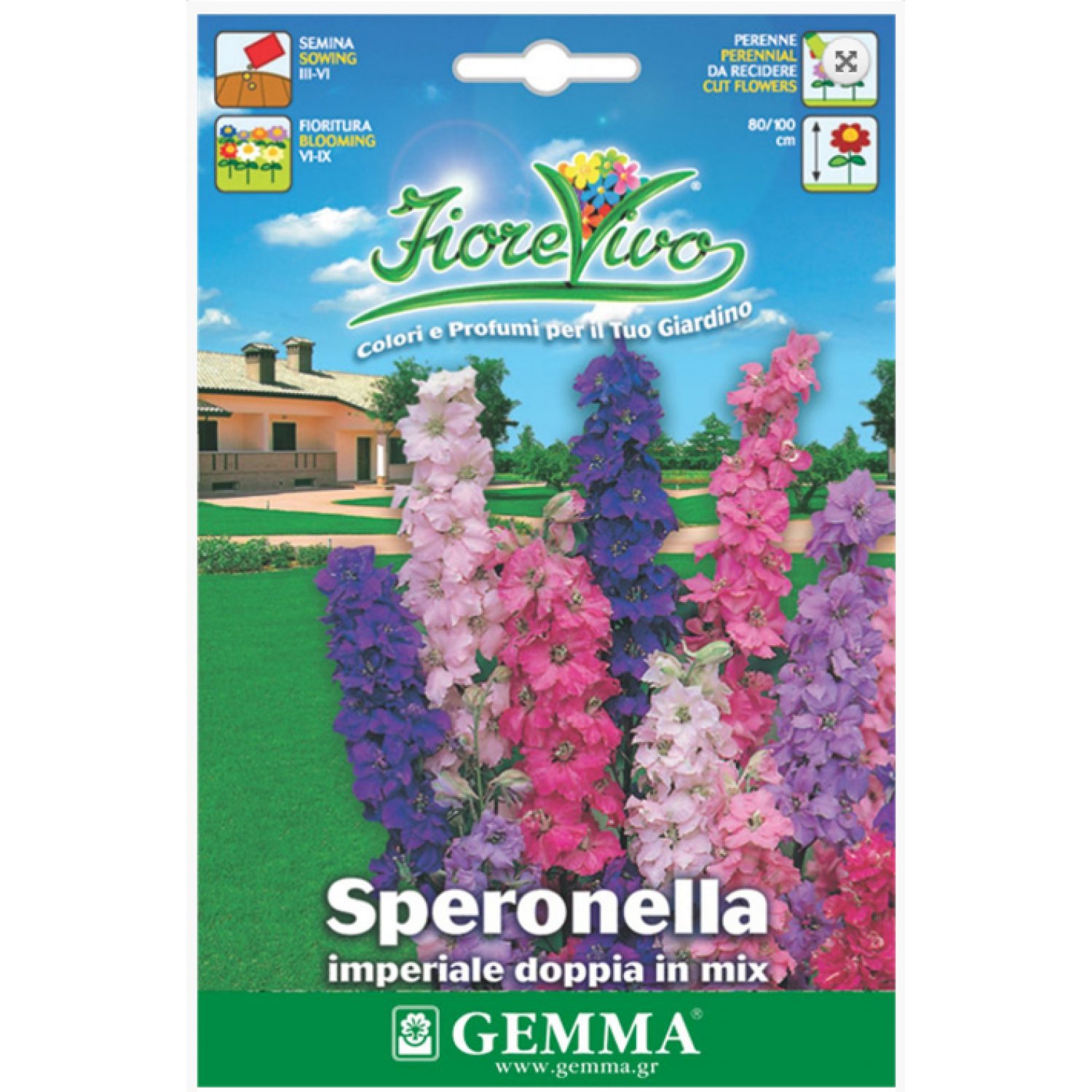 Δελφίνιο Διπλό Μίγμα 0,5g Σπόροι Φάκελος (Delphinium consolida) - Σπόρος για Δελφίνια Δελφίνιο Διπλό Μίγμα 0,5g Σπόροι (Delphinium consolida)