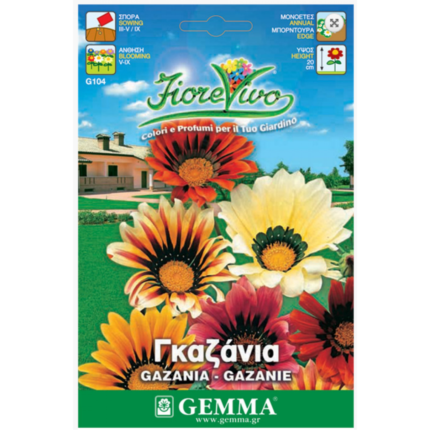 Treasure Flower Mix Seeds 0.15g Packet (Gazania splendens) - Seed for Treasure Flowers Treasure Flower Mix Seeds 0.15g (Gazania splendens)