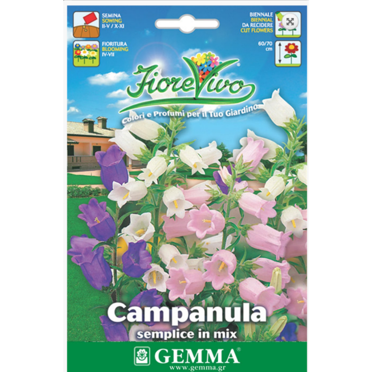 Peach-Leaved Bellflower Mix Seeds 0.5g Packet (Campanula persicifolia 'Grandiflora') - Seed for Bellflowers Peach-Leaved Bellflower Mix Seeds 0.5g Packet