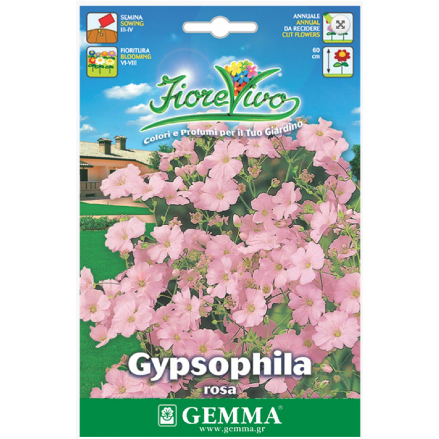 Γυψοφίλη Ροζ-Ακροάστια 2,5g Σπόροι Φάκελος (Gypsophila spp.) - Σπόρος για Γυψοφίλες Γυψοφίλη Ροζ-Ακροάστια 2,5g Σπόροι (Gypsophila spp.)