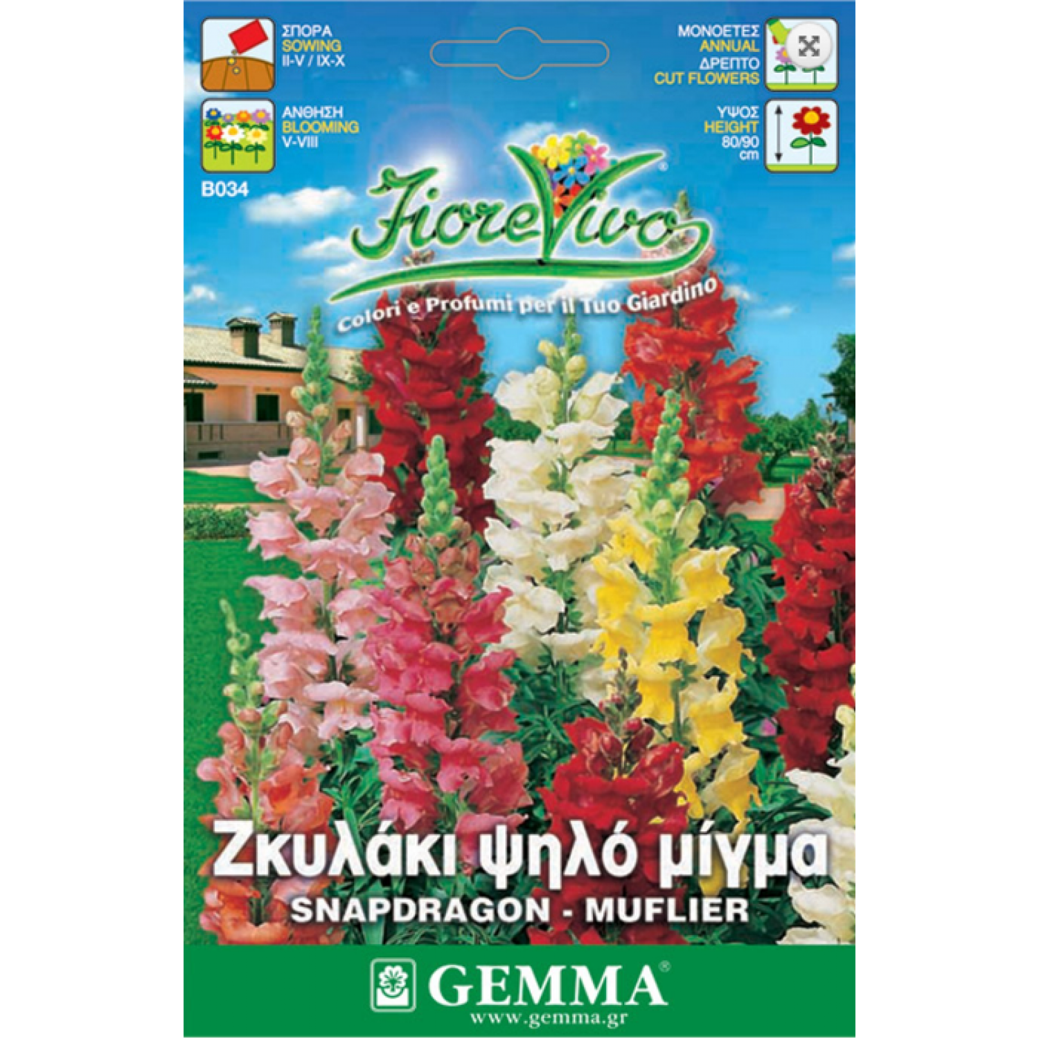 Snapdragon Mix Seeds 0.5g Packet (Antirrhinum majus) - Seed for Snapdragons Snapdragon Mix Seeds 0.5g Packet (Antirrhinum majus)