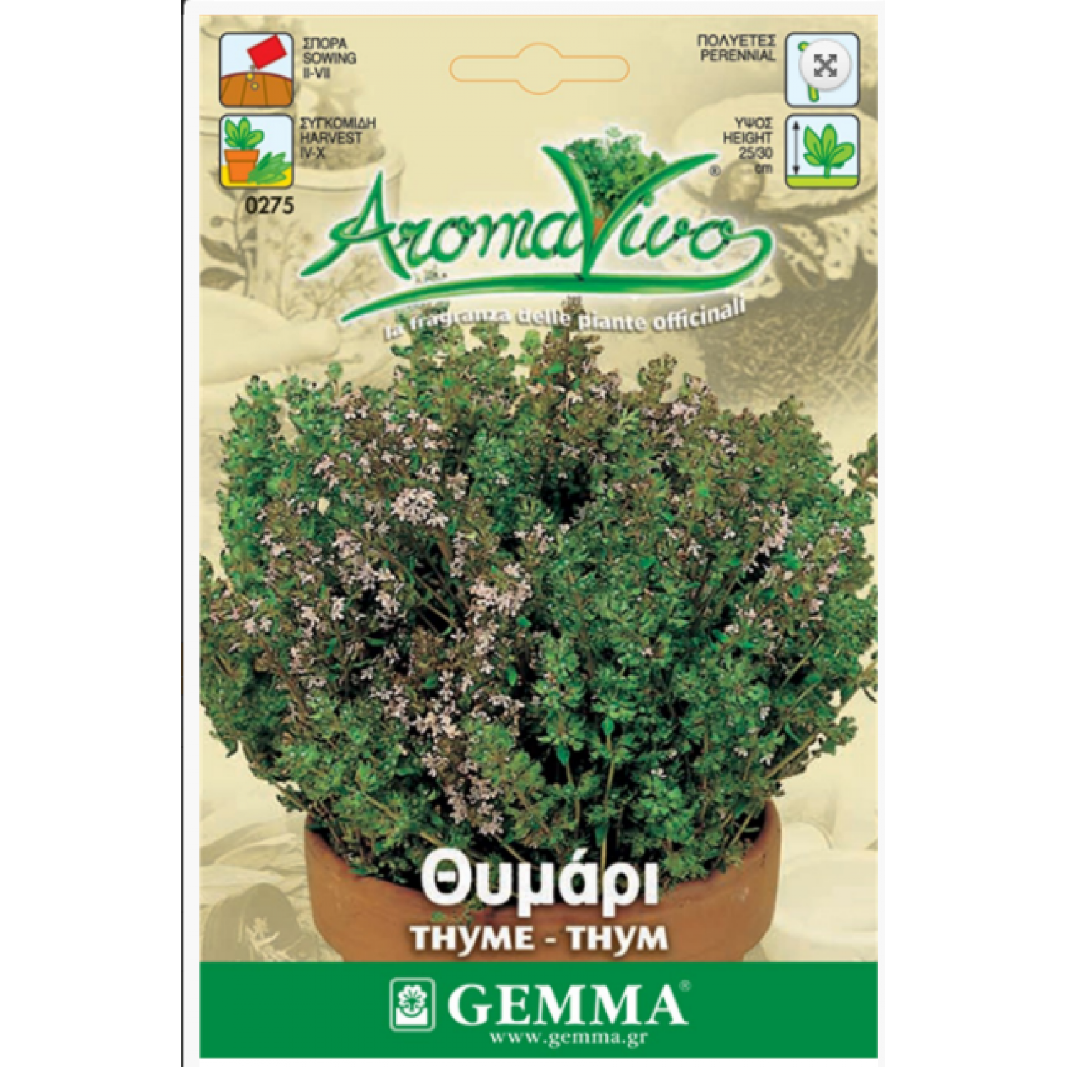 Θυμάρι-Θύμιο ή Θύμος Σπόροι Φακελάκι 12645 (Thymus vulgaris) - Σπόρος για Θυμάρια Θυμάρι-Θύμιο ή Θύμος Σπόροι Φακελάκι (Thymus vulgaris)