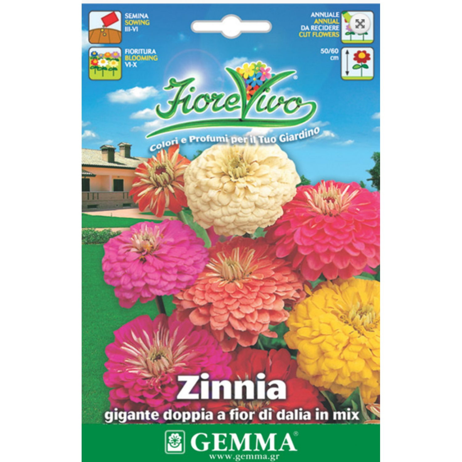 Common Zinnia Giant Double Mix Seeds 0.9g Packet (Zinnia elegans) - Seed for Zinnias Common Zinnia Double Mix Seeds 0.9g (Zinnia elegans)