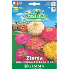 Ζίννια Ντάλια Διπλή Μίγμα 0,9g Σπόροι (Zinnia elegans)