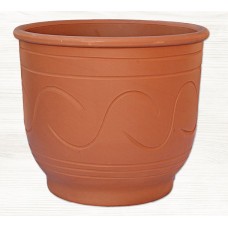 Πήλινη Στρογγυλή Γλάστρα ΑΛΦΑ Ø33 x (Υ)30cm ATTIKA Ceramart