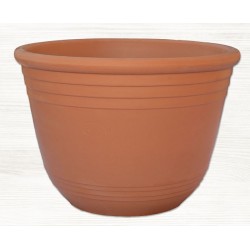 Πήλινη Στρογγυλή Γλάστρα ΑΖ Ø22 x (Υ)18cm ATTIKA