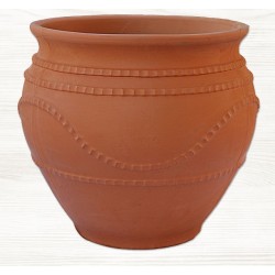 Στρογγυλή Πήλινη Γλάστρα ΚΑΣΠΩ Ø21 x (Υ)20cm ATTIKA Ceramart