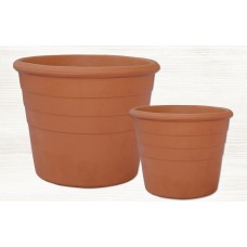 Round Clay Plant Pot CILINDRO Ø22 x (H)18cm ATTIKA Ceramart