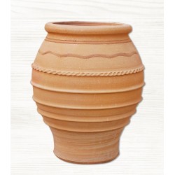 Στρογγυλή Πήλινη Γλάστρα ΚΟΡΟΝΙΟΣ Ø30x(Υ)30cm CRETE Ceramart