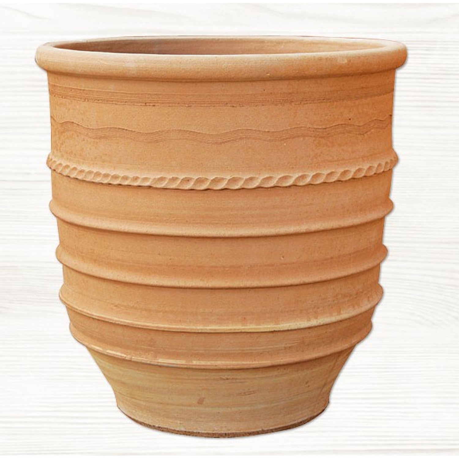 Στρογγυλή Πήλινη Γλάστρα ΕΞΑΡΑ Ø50 x (Υ)50cm CRETE Ceramart