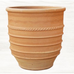 Στρογγυλή Πήλινη Γλάστρα ΕΞΑΡΑ Ø50 x (Υ)50cm CRETE Ceramart