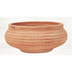 Στρογγυλή Πήλινη Γλάστρα ΚΡΗΤΙΚΑ Ø37x(Υ)18cm CRETE Ceramart