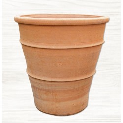 Στρογγυλή Πήλινη Γλάστρα ΜΟΝΑΧΟΥ Ø30x(Υ)30cm CRETE Ceramart