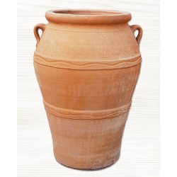 Στρογγυλή Πήλινη Γλάστρα ΠΥΘΟΣ Ø25 x (Υ)30cm CRETE Ceramart
