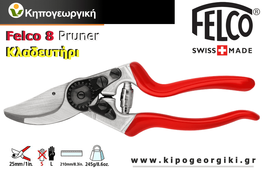 Felco 8 Right Handed Pruning Shears Genuine 21cm D25mm