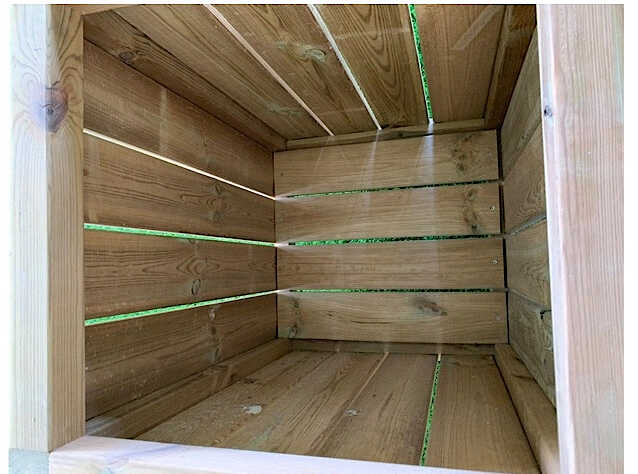 Ξύλινος Κάδος Απορριμάτων 40x40x(Υ)70cm