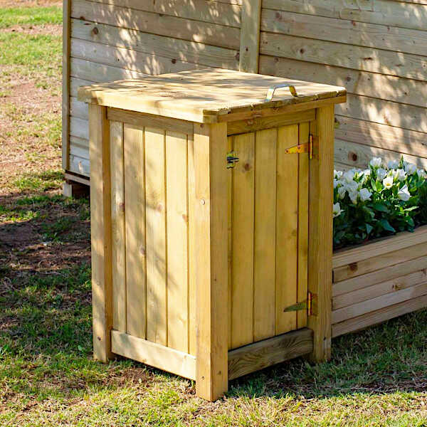 Wooden Trash Bin 80(H)x50x50cm