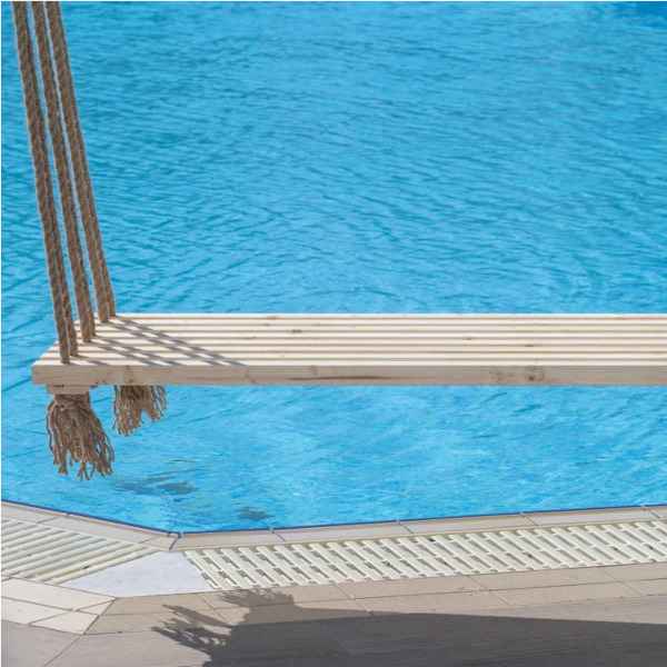 Double Wooden Swing with Jute Rope